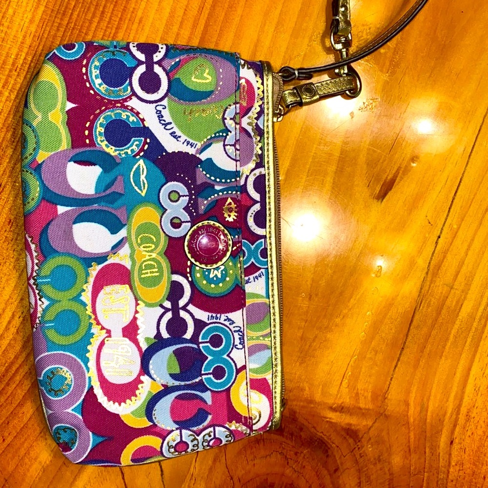 Colorful Coach Wristlet